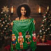 Moderne Grappige Unieke Notenkraker Groene Kerst Sherpa Deken