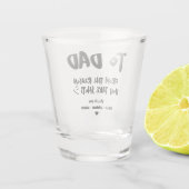 MODERNE GRAPPIGE VADERDAG VAN VROUW DOCHTER ZOON SHOT GLAS (Achterkant)