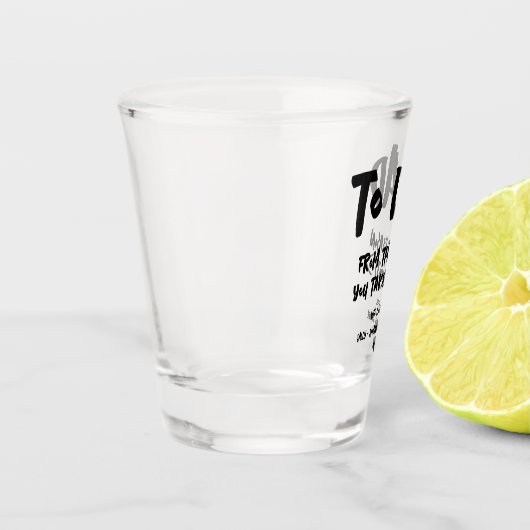 MODERNE GRAPPIGE VADERDAG VAN VROUW DOCHTER ZOON SHOT GLAS (Links)