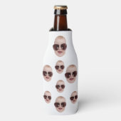 Moderne grappige verjaardag Grappige fotocadeaus Flesjeskoeler (Fles Voorkant)