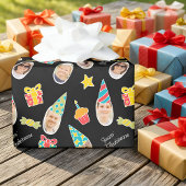 Moderne Grappige Verjaardagsfoto Cadeaupapier
