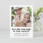 Moderne Grappige Verlovingsfoto's Aankondiging (Staand voorkant)