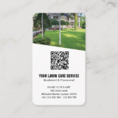 Moderne grasfoto QR-code  Visitekaartje (Voorkant)