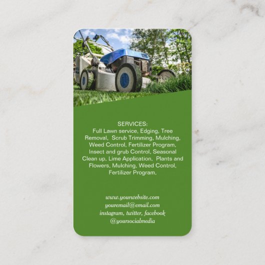 Moderne grasfoto QR-code  Visitekaartje (Achterkant)