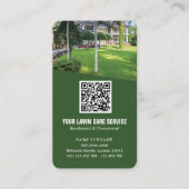 Moderne grasfoto QR-code Visitekaartje (Voorkant)