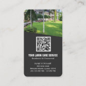 Moderne grasfoto QR-code Visitekaartje (Voorkant)