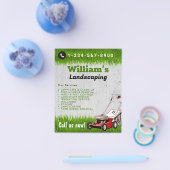 Moderne grasmaaien snijden diensten, gazon verzorg flyer (Enkel)