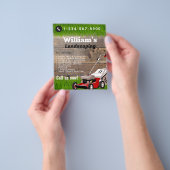 Moderne grasmaaien snijden diensten, gazon verzorg flyer (Hand)