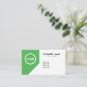 Moderne grasstrips voor groene en witte Logo Visitekaartje (Staand voorkant)