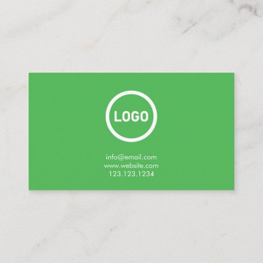 Moderne grasstrips voor groene en witte Logo Visitekaartje (Achterkant)