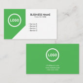 Moderne grasstrips voor groene en witte Logo Visitekaartje (Voorkant / Achterkant)