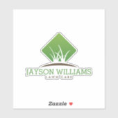 Moderne grasverzorging/landschapsgras Logo Sticker (Vel)