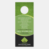 Moderne graszorg/landschapsontwerp: grijs Logo zwa Deurhanger (Achterkant)