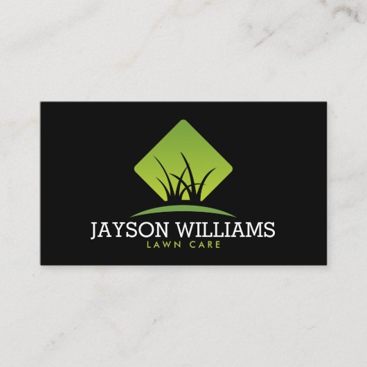 Moderne graszorg/landschapsontwerp: grijs Logo zwa Visitekaartje (Voorkant)