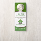 Moderne graszorg/landschapsontwerp — Logo wit Deurhanger (Op knop)