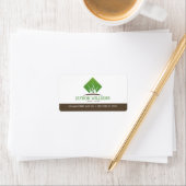 Moderne graszorg/landschapsontwerp — Logo wit Etiket (Insitu)