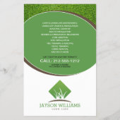 Moderne graszorg/landschapsontwerp — Logo wit Flyer (Achterkant)