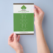 Moderne graszorg/landschapsontwerp — Logo wit Flyer (Hand)