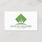 Moderne graszorg/landschapsontwerp — Logo wit Visitekaartje (Voorkant)