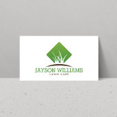 Moderne graszorg/landschapsontwerp — Logo wit Visitekaartje