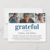 Moderne 'Grateful' foto-collage sympathie Bedankkaart (Voorkant)