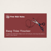 Moderne gratis Bang Trim Voucher Kaart (Voorkant)