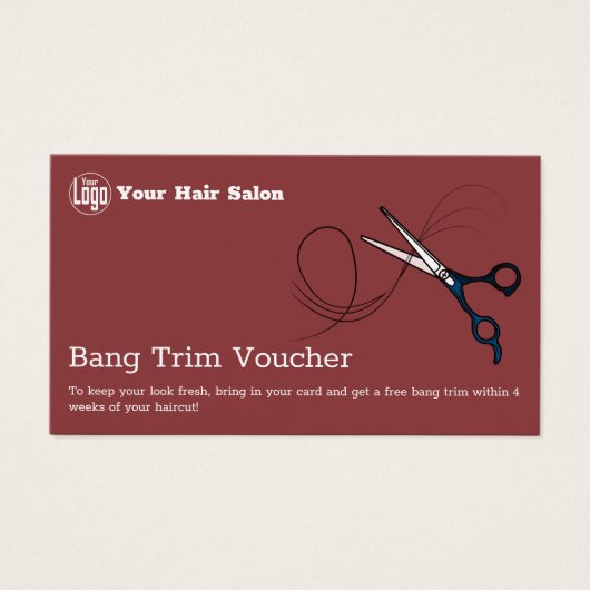 Moderne gratis Bang Trim Voucher Kaart (Voorkant)
