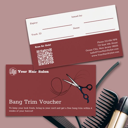 Moderne gratis Bang Trim Voucher Kaart