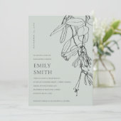 MODERNE GRATIS DRAAGKAART VOOR FLORAAL BABY SHOWER BEDANKKAART (Staand voorkant)