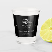 Moderne gratis drinken bruiloft met behoud van dat shot glas (Voorkant)