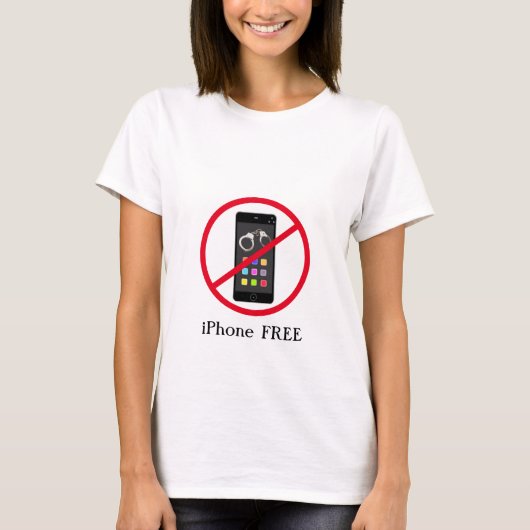 Moderne gratis iPhone-bericht T-shirt (Voorkant)