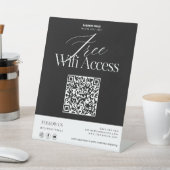 Moderne gratis WiFi QR Code Sign Reclamebord Met Voetstuk (Insitu)