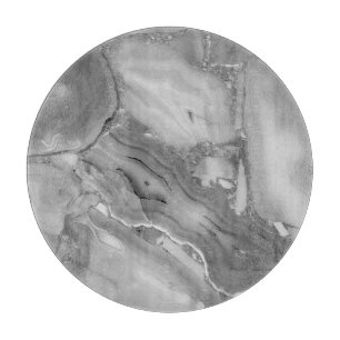 Moderne gray Faux Marble Stone Cutting Board Snijplank