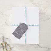 Moderne Graystone Granite Wash Grijze Bruiloft Cadeaulabel (Met Touw)