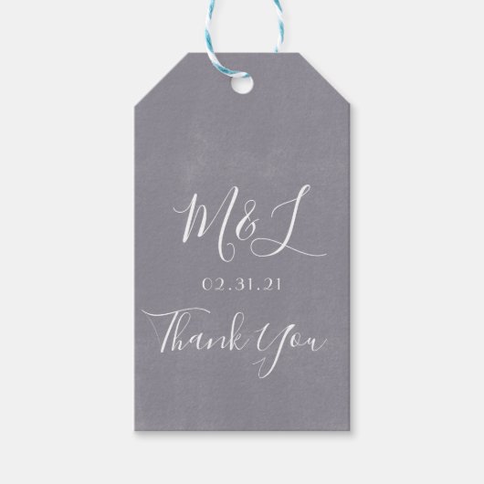 Moderne Graystone Granite Wash Grijze Bruiloft Cadeaulabel (Voorkant)