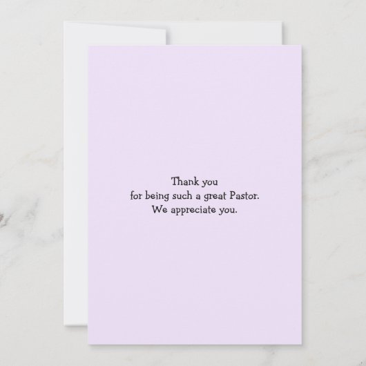 Moderne GREAT PASTOR SERVANT HEART Dank u (Achterkant)