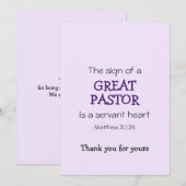 Moderne GREAT PASTOR SERVANT HEART Dank u (Voorkant / Achterkant)