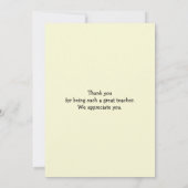 Moderne GREAT-TEACHERSERVANT HEART Dank u (Achterkant)