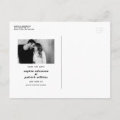 Moderne Green Bold Date Typografie Save the Date Aankondigingskaart (Achterkant)