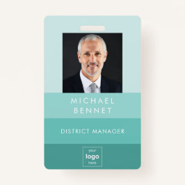 Moderne Green Company Foto ID Badge