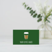 Moderne Green Custom Coffee House Loyalty Kaart (Staand voorkant)