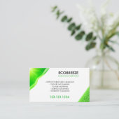 Moderne Green Glow Kantoor reiniging Visitekaartje (Staand voorkant)
