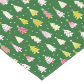 Moderne Green Hot Pink Black Limoen kerstfeestdag Korte Tafelloper (Hoek)