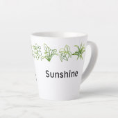 Moderne Green House Planten gepersonaliseerde latt Latte Mok (Rechterhoek)