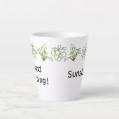 Moderne Green House Planten gepersonaliseerde latt Latte Mok (Voorkant)