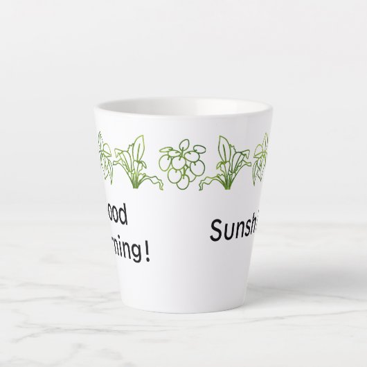 Moderne Green House Planten gepersonaliseerde latt Latte Mok (Voorkant)