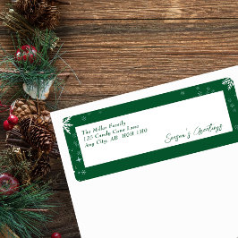 Moderne Green Line Retour Adreslabels Etiket