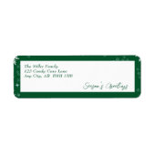 Moderne Green Line Retour Adreslabels Etiket (Voorkant)