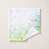 Moderne Green Tegel Pattern Bath Towel Set Bad Handdoek (Wasdoekje)