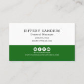 Moderne Green Tree Services Visitekaartje (Achterkant)